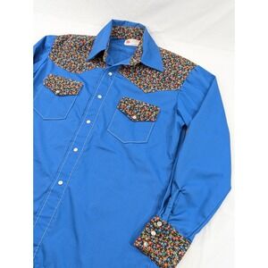 Vintage Hand Made Kathy Dill Pearl Snap Western‎ Cowboy Rodeo Squaredance Large